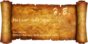 Heizer Bódog névjegykártya